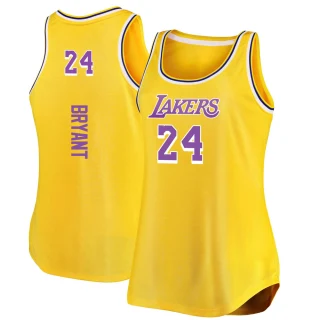 Women's Kobe Bryant Los Angeles Lakers Gold Fast Break Movement Tank Jersey - Icon Edition