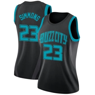 Women's Kobi Simmons Charlotte Hornets Black Swingman Jordan Brand 2018/19 Jersey - City Edition