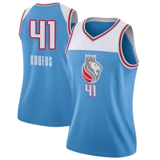 Women's Kosta Koufos Sacramento Kings Blue Swingman Jersey - City Edition