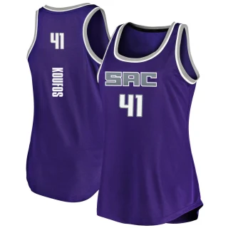 Women's Kosta Koufos Sacramento Kings Purple Fast Break Tank Jersey - Icon Edition