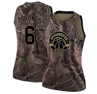 Women's Kristaps Porzingis Washington Wizards Camo Swingman Realtree Collection Jersey