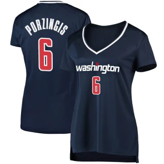 Women's Kristaps Porzingis Washington Wizards Navy Fast Break Jersey - Statement Edition