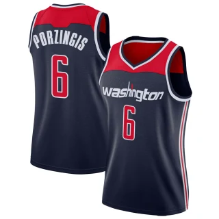 Women's Kristaps Porzingis Washington Wizards Navy Swingman Jersey - Statement Edition