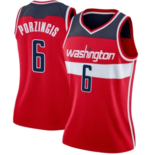 Women's Kristaps Porzingis Washington Wizards Red Swingman Jersey - Icon Edition