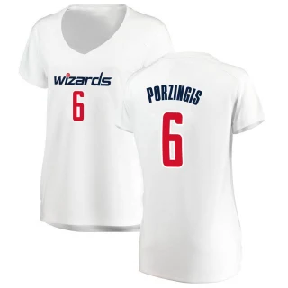 Women's Kristaps Porzingis Washington Wizards White Fast Break Jersey - Association Edition