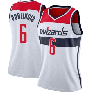 Women's Kristaps Porzingis Washington Wizards White Swingman Jersey - Association Edition