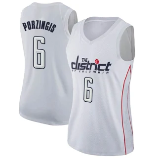 Women's Kristaps Porzingis Washington Wizards White Swingman Jersey - City Edition