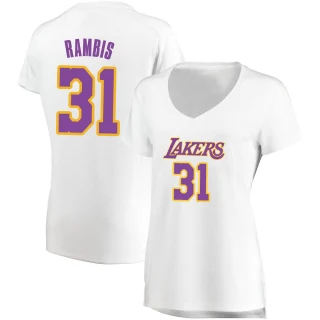 Women's Kurt Rambis Los Angeles Lakers White Fast Break Jersey - Association Edition