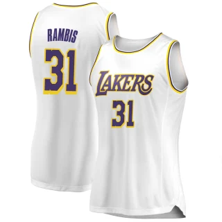 Women's Kurt Rambis Los Angeles Lakers White Swingman 2018/19 Jersey - Association Edition