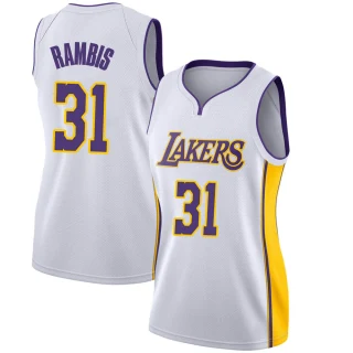 Women's Kurt Rambis Los Angeles Lakers White Swingman Jersey - Association Edition