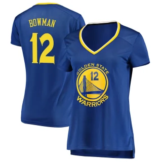Women's Ky Bowman Golden State Warriors Gold Fast Break Royal Jersey - Icon Edition