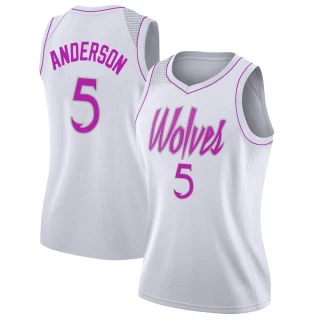 Women's Kyle Anderson Minnesota Timberwolves White Swingman 2018/19 Jersey - Earned Edition