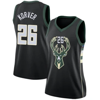 Women's Kyle Korver Milwaukee Bucks Black Swingman Jersey - Statement Edition