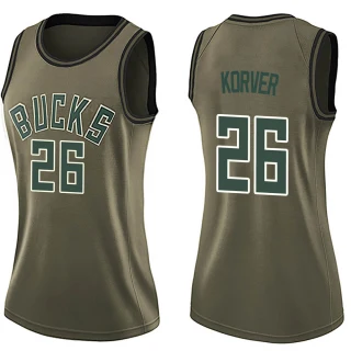 Women's Kyle Korver Milwaukee Bucks Green Swingman Salute to Service Jersey