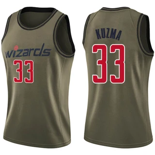 Women's Kyle Kuzma Washington Wizards Green Swingman Salute to Service Jersey