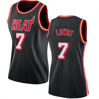 Women's Kyle Lowry Miami Heat Black Swingman Fashion Hardwood Classics Jersey