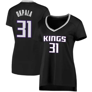 Women's KZ Okpala Sacramento Kings Black Fast Break Jersey - Statement Edition