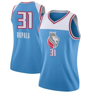 Women's KZ Okpala Sacramento Kings Blue Swingman Jersey - City Edition