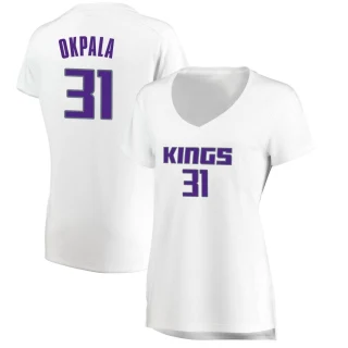 Women's KZ Okpala Sacramento Kings White Fast Break Jersey - Association Edition
