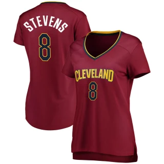 Women's Lamar Stevens Cleveland Cavaliers Fast Break Wine Jersey - Icon Edition