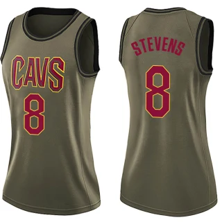 Women's Lamar Stevens Cleveland Cavaliers Green Swingman Salute to Service Jersey