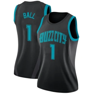 Women's LaMelo Ball Charlotte Hornets Black Swingman Jordan Brand 2018/19 Jersey - City Edition