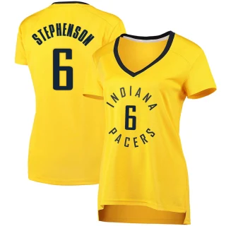 Women's Lance Stephenson Indiana Pacers Gold Fast Break Jersey - Statement Edition