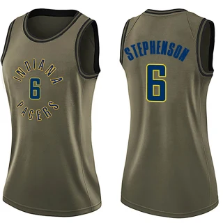 Women's Lance Stephenson Indiana Pacers Green Swingman Salute to Service Jersey
