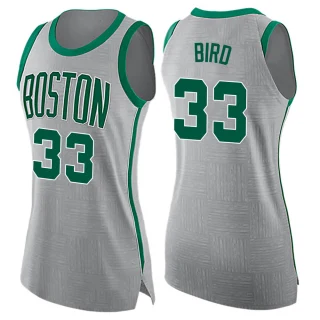 Women's Larry Bird Boston Celtics Gray Swingman Jersey - City Edition