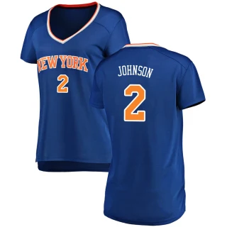 Women's Larry Johnson New York Knicks Blue Fast Break Jersey - Icon Edition