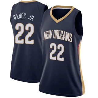 Women's Larry Nance Jr. New Orleans Pelicans Navy Swingman Jersey - Icon Edition