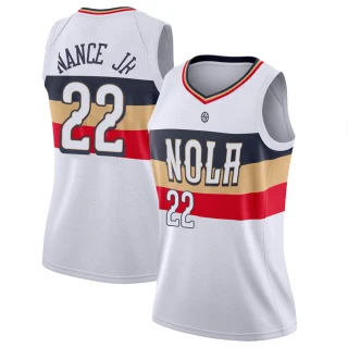 Women's Larry Nance Jr. New Orleans Pelicans White Swingman 2018/19 Jersey - Earned Edition