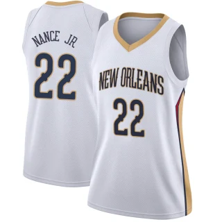 Women's Larry Nance Jr. New Orleans Pelicans White Swingman Jersey - Association Edition