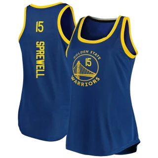 Women's Latrell Sprewell Golden State Warriors Gold Fast Break Royal 2019/20 Tank Jersey - Icon Edition