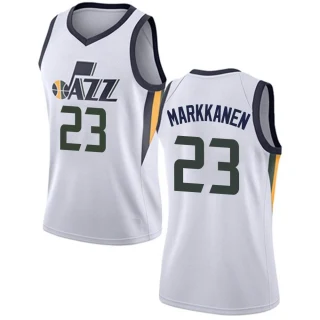Women's Lauri Markkanen Utah Jazz White Swingman Jersey - Association Edition