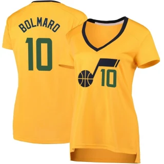 Women's Leandro Bolmaro Utah Jazz Gold Fast Break Jersey - Statement Edition