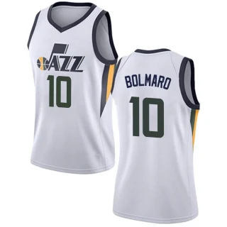 Women's Leandro Bolmaro Utah Jazz White Swingman Jersey - Association Edition