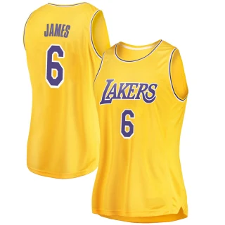 Women's LeBron James Los Angeles Lakers Gold Swingman 2018/19 Jersey - Icon Edition