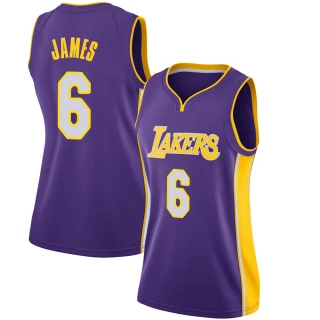 Women's LeBron James Los Angeles Lakers Purple Swingman Jersey - Statement Edition