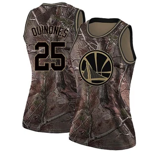 Women's Lester Quinones Golden State Warriors Gold Swingman Camo Realtree Collection Jersey