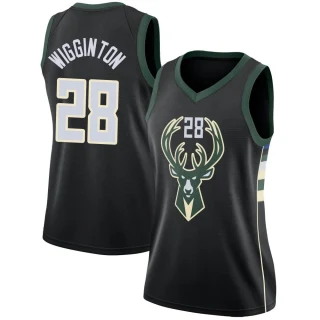 Women's Lindell Wigginton Milwaukee Bucks Black Swingman Jersey - Statement Edition