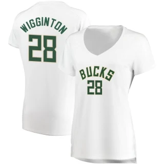 Women's Lindell Wigginton Milwaukee Bucks White Fast Break Jersey - Association Edition