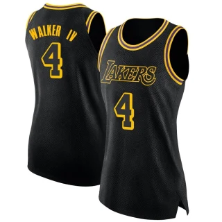 Women's Lonnie Walker IV Los Angeles Lakers Black Swingman Jersey - City Edition