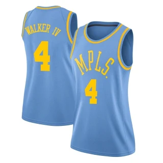 Women's Lonnie Walker IV Los Angeles Lakers Blue Swingman Hardwood Classics Jersey