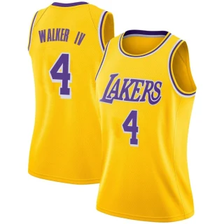 Women's Lonnie Walker IV Los Angeles Lakers Gold Swingman 2018/19 Jersey - Icon Edition