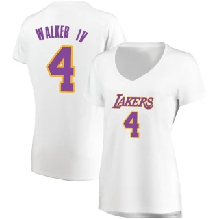 Women's Lonnie Walker IV Los Angeles Lakers White Fast Break Jersey - Association Edition