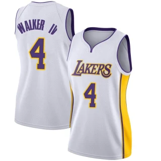 Women's Lonnie Walker IV Los Angeles Lakers White Swingman Jersey - Association Edition