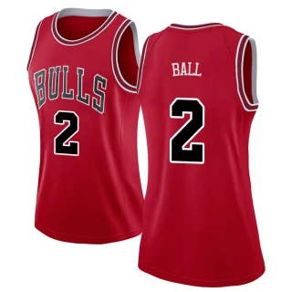 Women's Lonzo Ball Chicago Bulls Red Swingman Jersey - Icon Edition