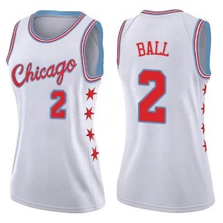 Women's Lonzo Ball Chicago Bulls White Swingman Jersey - City Edition