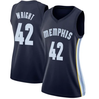 Women's Lorenzen Wright Memphis Grizzlies Navy Swingman Jersey - Icon Edition